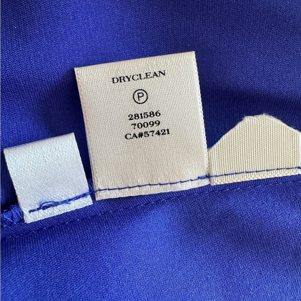 Bright Silk Blue Collared Blouse - Picture 5 of 7